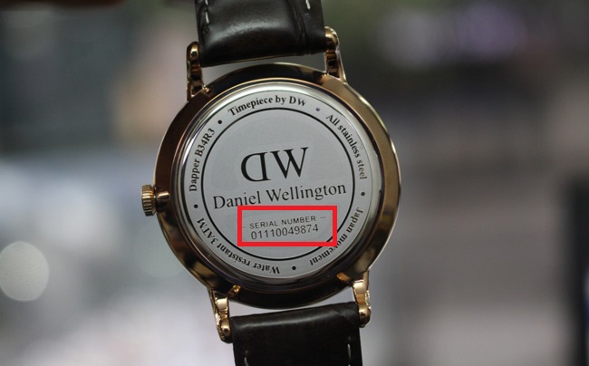check số serial đồng hồ daniel wellington chính hãng và fake