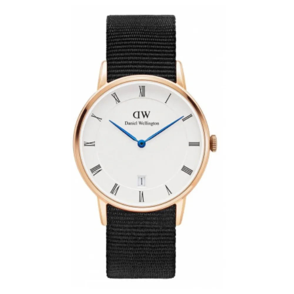 Đồng hồ DW nữ DW00100263 với mặt số trắng và kim xanh tinh tế