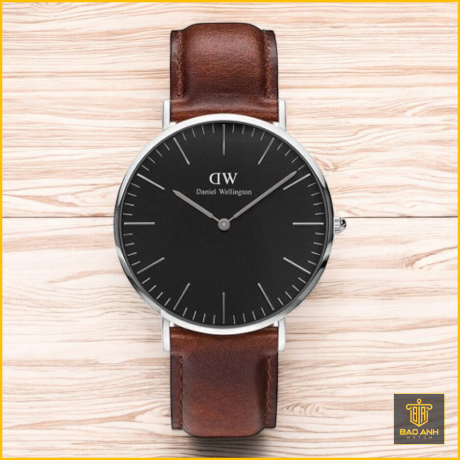 Đồng hồ nam dây da Daniel Wellington DW00100130 nâu đen: Biểu tượng của sự tối giản và tinh tế