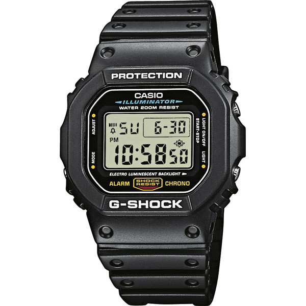 Đồng hồ Casio DW-5600E-1VDF mặt điện tử vuông, dây nhựa đen, chống nước 200 mét