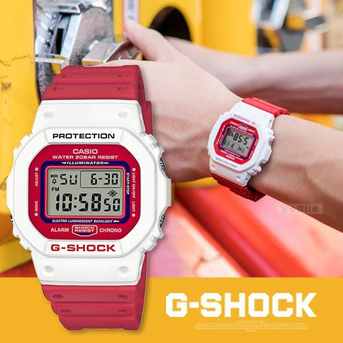 Mặt hiển thị kỹ thuật số của đồng hồ Casio DW-5600TB-4A G-Shock với đèn nền EL và chức năng bấm giờ