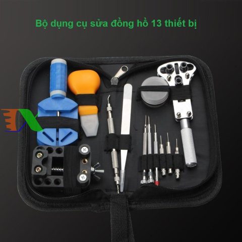 Bộ dụng cụ tháo lắp đồng hồ chuyên nghiệp trong túi vải tiện lợi.
