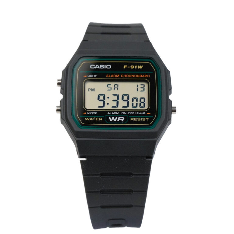 Đồng hồ Casio F-91W-3DG màu xanh quân đội cho bé trai