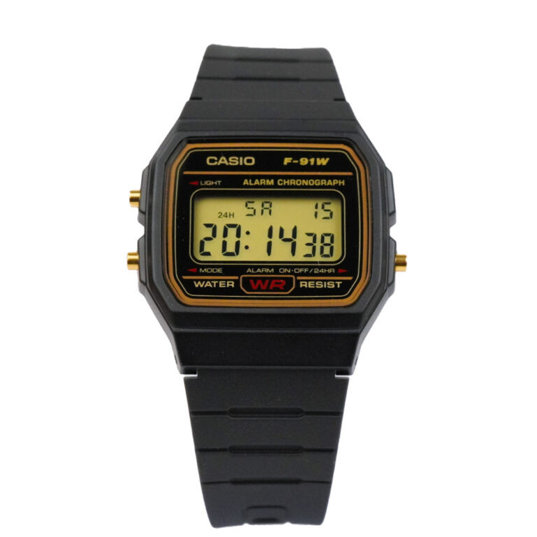 Đồng hồ Casio F-91WG-9SDF màu vàng điện tử cho bé trai
