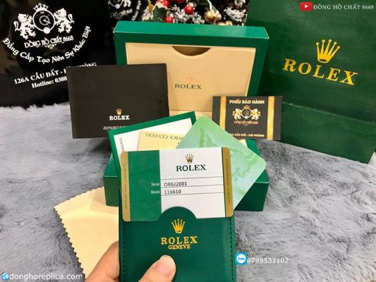 Hộp đựng và phụ kiện đi kèm khi mua đồng hồ Rolex Day-Date 36 replica, chi tiết về giá