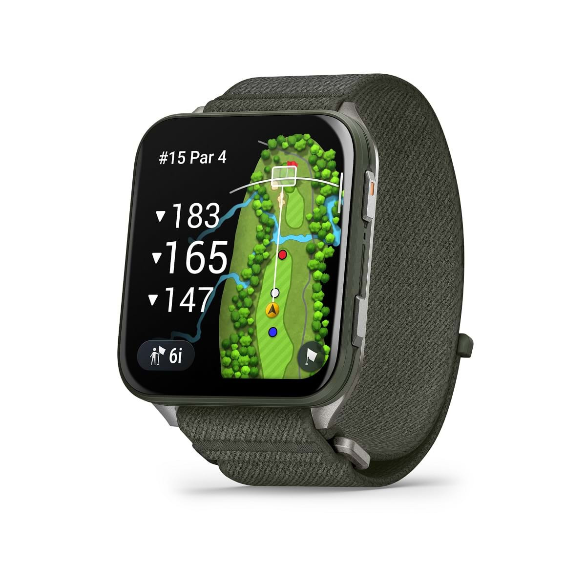 Màn hình AMOLED 2 inch của đồng hồ thông minh siêu mỏng Garmin Venu X1 hiển thị bản đồ chi tiết