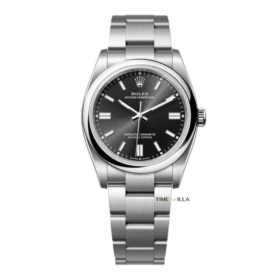 Đồng hồ Rolex Oyster Perpetual 126000 mặt đen 36mm, một trong những thiết kế tiêu biểu của thương hiệu đồng hồ số 1 thế giới
