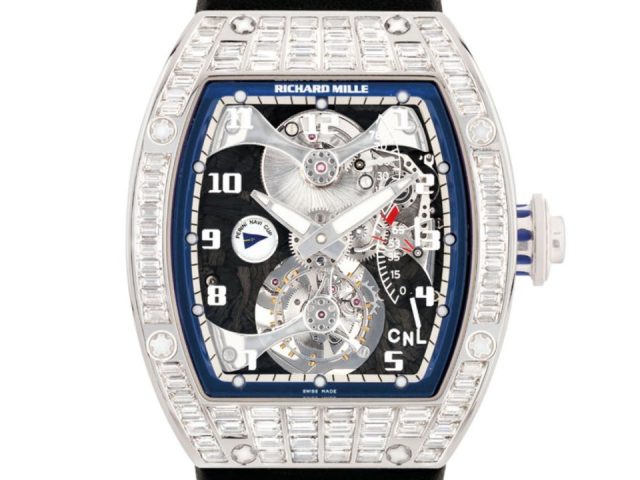 Đồng hồ Patek Philippe vàng trắng 18K với mặt số đen và kim cương, một trong những đồng hồ đắt nhất thế giới 2019