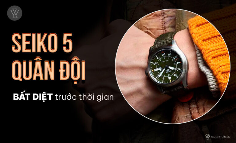 Seiko 5 Quân đội Automatic, bền bỉ trong mọi điều kiện.