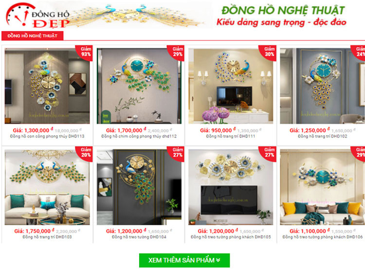 Hình ảnh thực tế đồng hồ treo tường nghệ thuật tại Quận 1