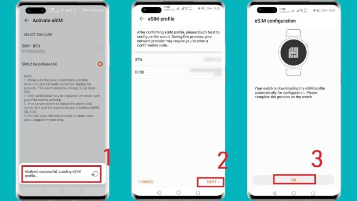 Hoàn tất quá trình kích hoạt eSim trên đồng hồ thông minh Huawei theo hướng dẫn chi tiết