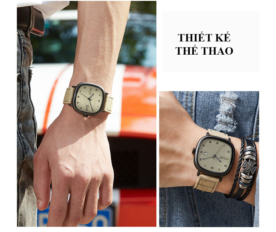 Đồng hồ nam Julius cao cấp với mặt tròn