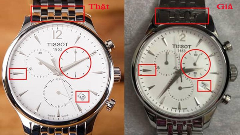 Kim đồng hồ Tissot thật được thiết kế hoàn chỉnh, tinh xảo