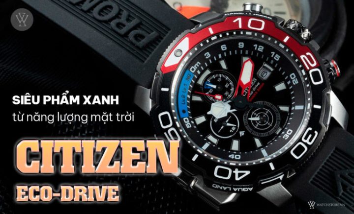 Đồng hồ năng lượng mặt trời Citizen Eco-Drive với thiết kế hiện đại trên cổ tay