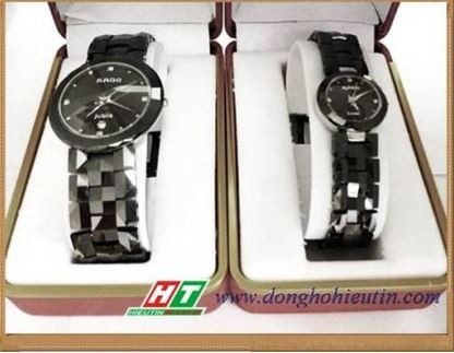 đồng hồ sapphire rado jubilé mặt tròn sang trọng với dây gốm ceramic đen
