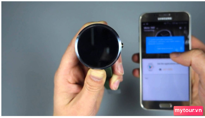 Màn hình kết nối tài khoản Google để đồng bộ dữ liệu với đồng hồ thông minh OPPO Watch