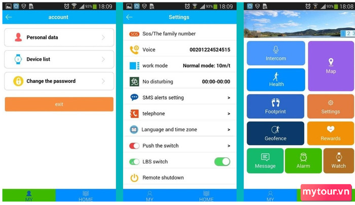 Giao diện ứng dụng SE Tracker để thiết lập định vị cho đồng hồ thông minh trẻ em sau khi lắp sim