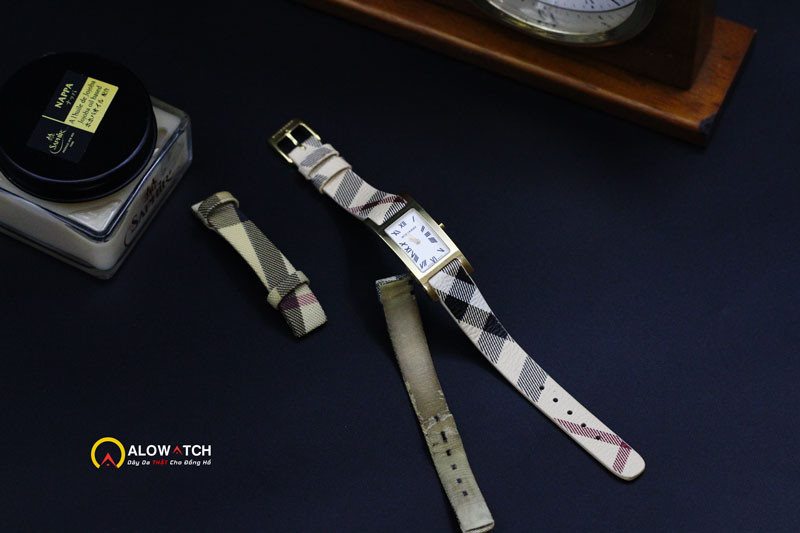 Dây đồng hồ da màu nâu phong cách vintage