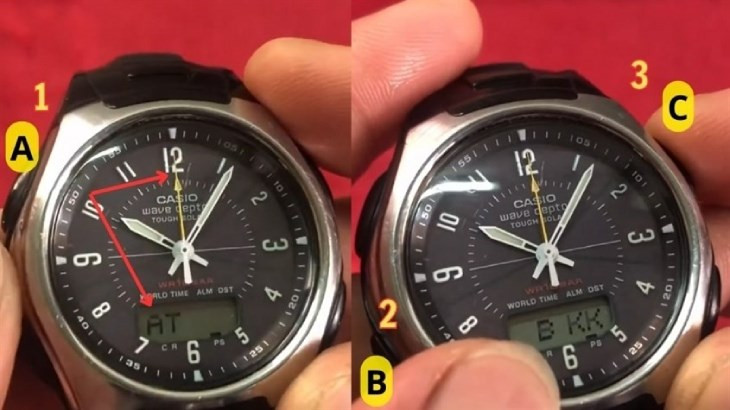 Chọn múi giờ Bangkok khi cài đặt đồng hồ Casio Tough Solar