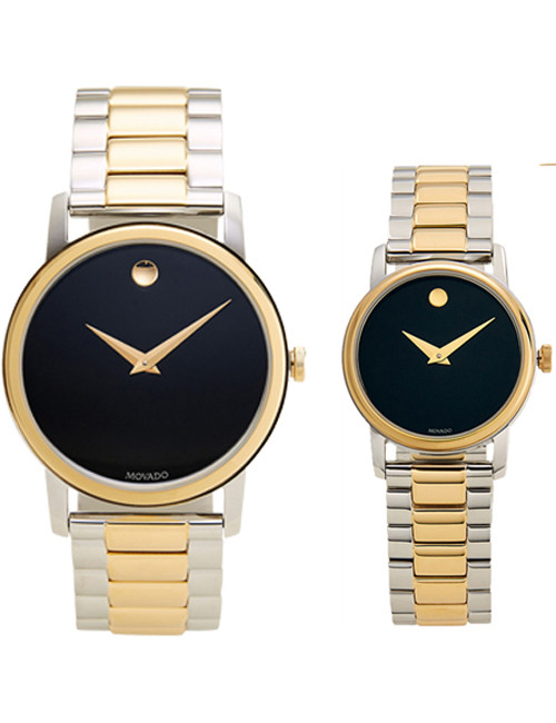 Đồng hồ đôi Movado 2100016 và 2100018, phong cách tối giản và đẳng cấp