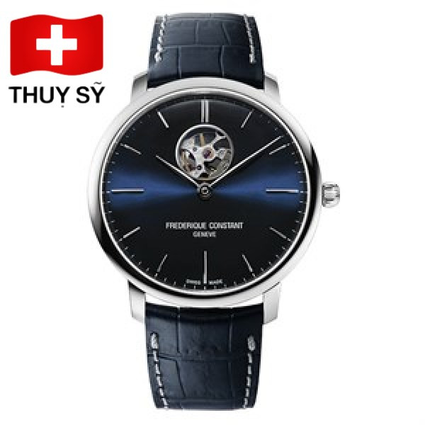 Đồng hồ cơ lộ máy Thụy Sĩ Frederique Constant Slimline FC-312N4S6 mặt xanh navy thanh lịch
