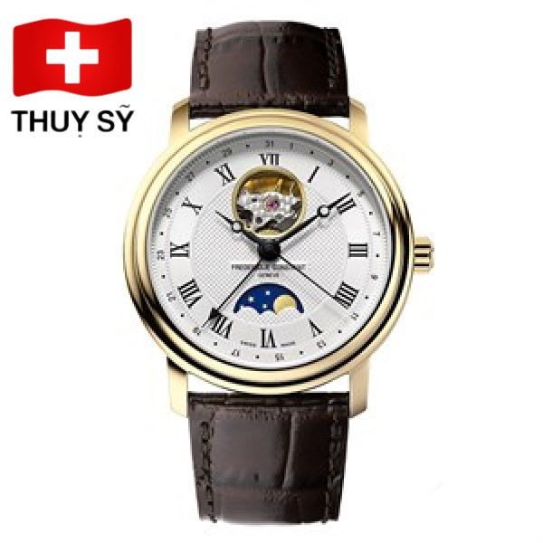Đồng hồ cơ lộ máy Thụy Sĩ Frederique Constant Classics FC-335MC4P5 mặt trắng dây da mạ PVD