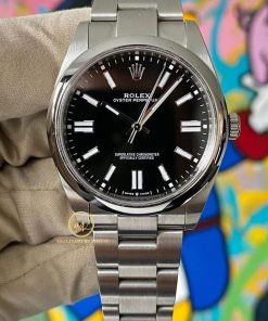 Đồng Hồ nam Rolex Oyster perpetual datejust 126200 size 36mm mặt đen cọc số dạ quang