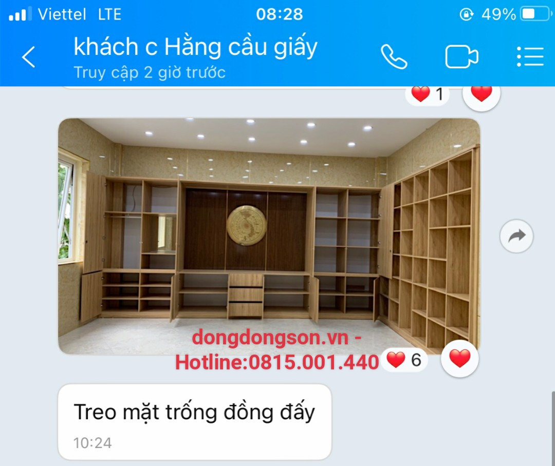 Phản hồi tích cực từ khách hàng về đồng hồ mặt trống đồng