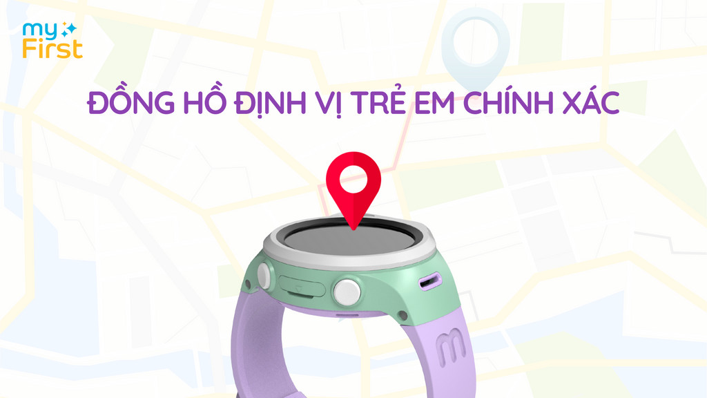 Đồng hồ thông minh trẻ em với định vị GPS chính xác giúp theo dõi vị trí bé.