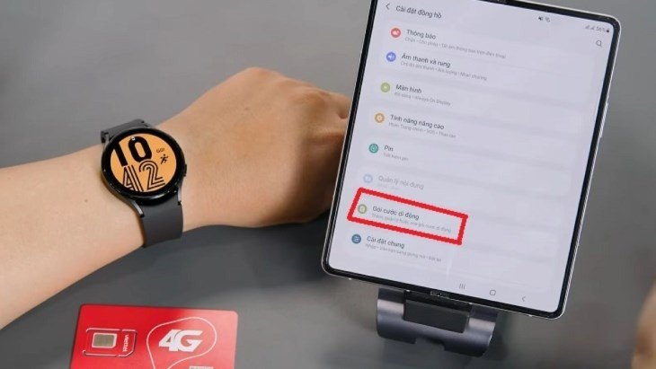 Chọn mục các mạng di động trong ứng dụng Wearable để quản lý kết nối đồng hồ thông minh Samsung