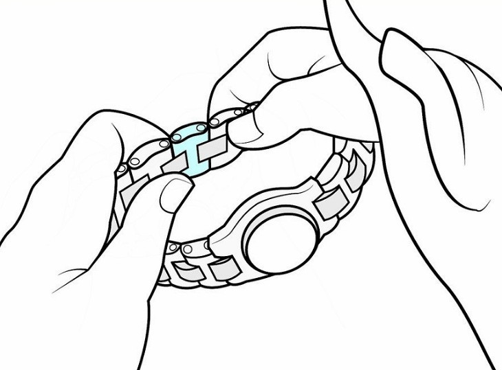 Xác định vị trí vít để thực hiện cách tháo mắt dây đồng hồ loại ốc vít
