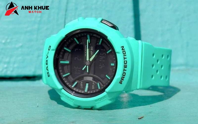 Đồng hồ Baby G BGA-240-3A màu xanh chuyên dụng cho người chạy bộ
