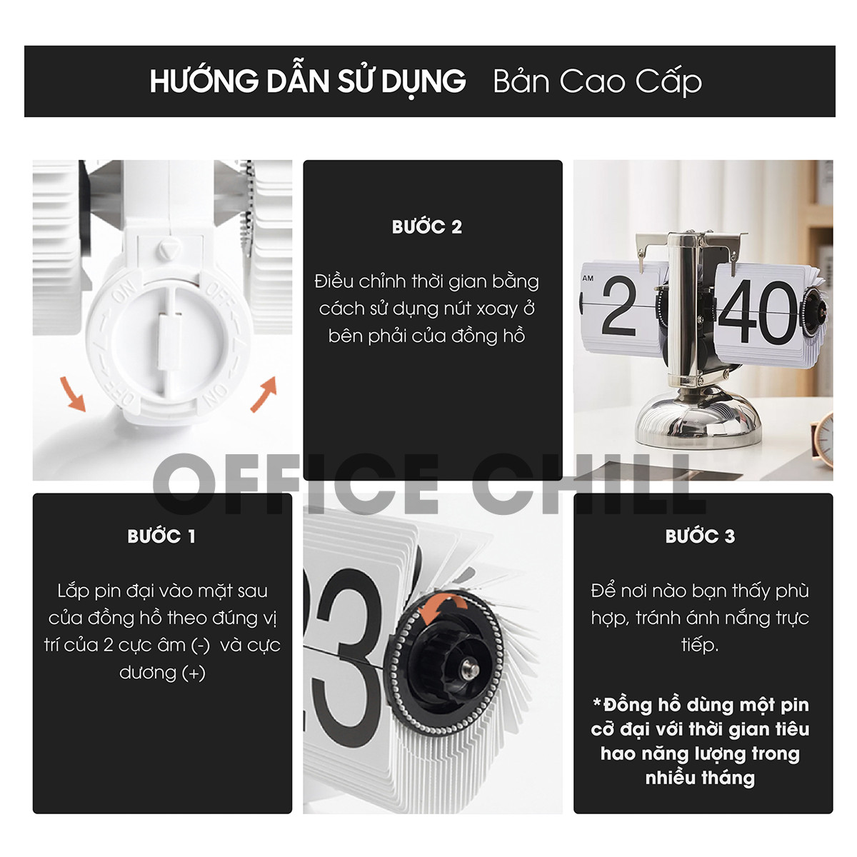 Góc nhìn cận cảnh đồng hồ lật số cơ học
