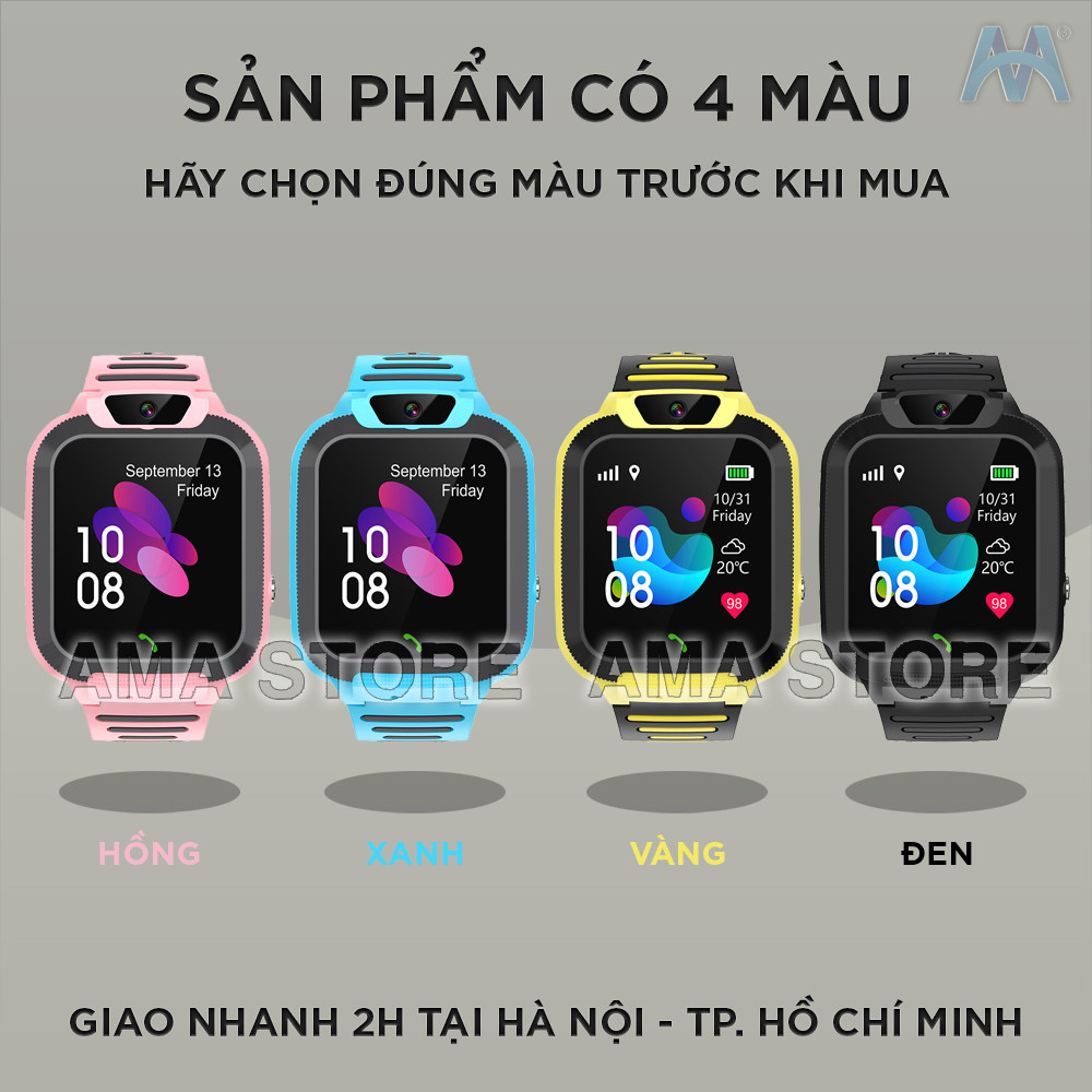 Các góc nhìn chi tiết của đồng hồ thông minh trẻ em Q16S với cổng sạc và khe SIM