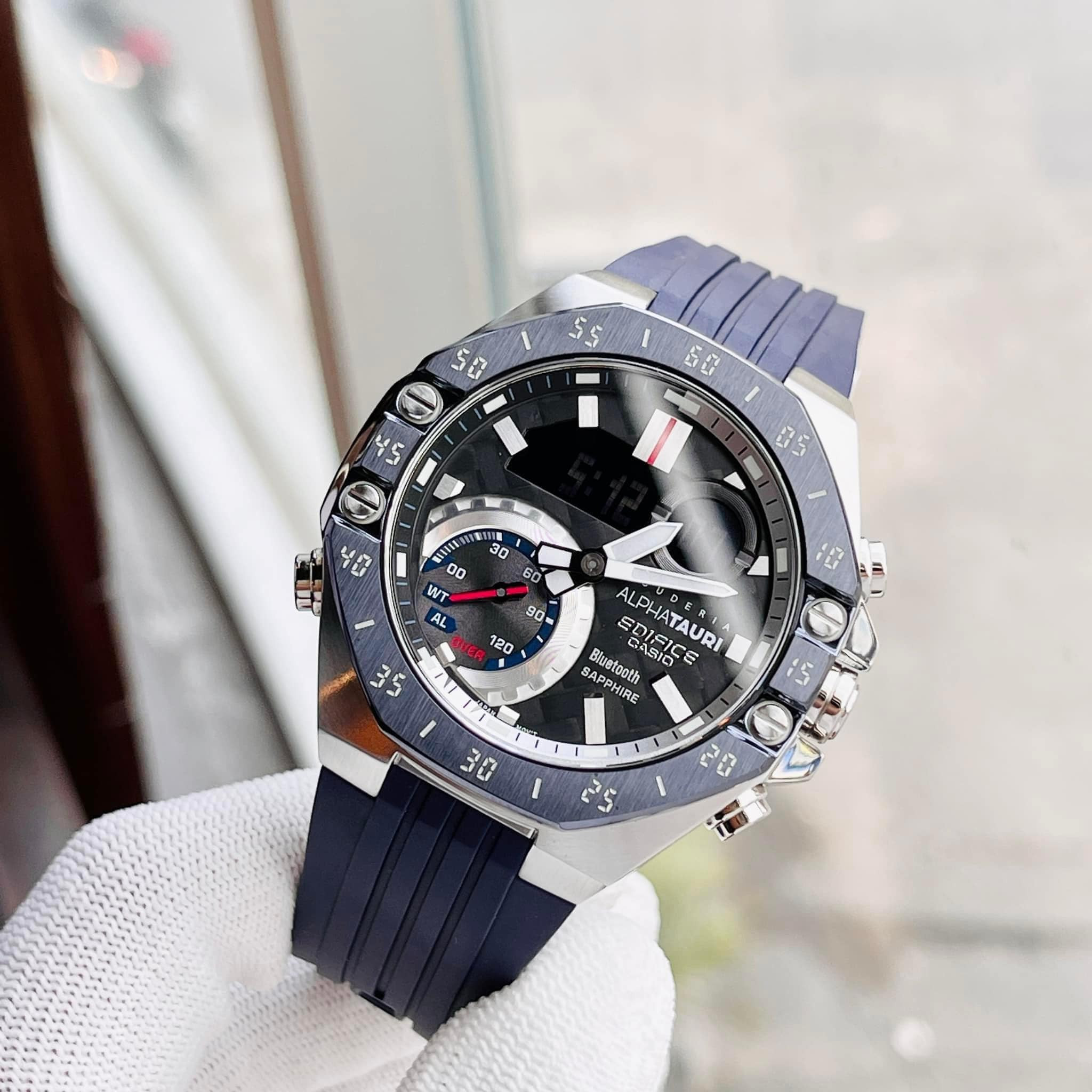 Casio Edifice ECB-10AT-1A: Phiên bản F1 với mặt kính Sapphire bền bỉ