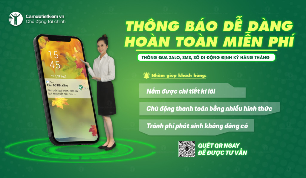 Thông báo kỳ hạn thanh toán cho đồng hồ thông minh cầm cố tại Cần Thơ