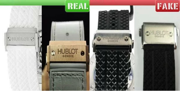 Dây đeo đồng hồ Hublot thật với các chi tiết khắc tinh xảo giúp nhận diện hàng giả