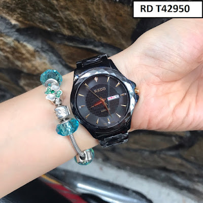 Đồng hồ Rado nam màu đen T42950, mẫu đồng hồ ceramic cao cấp