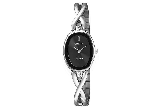 Đồng hồ nữ Citizen EX1410-88E mặt oval, dây kim loại cách điệu dạng lắc tay tinh tế
