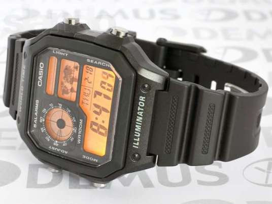 bộ sưu tập đồng hồ Casio AE-1200WH với nhiều phiên bản màu sắc, sản phẩm được ưa chuộng với tuổi thọ pin cao và các tính năng hỗ trợ người dùng chỉnh giờ