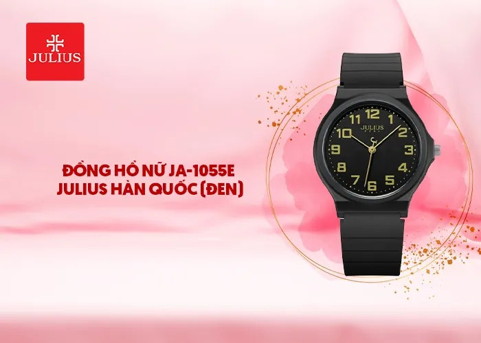 đồng hồ đeo tay nữ đẹp giá rẻ Julius JA-1055E đen cá tính