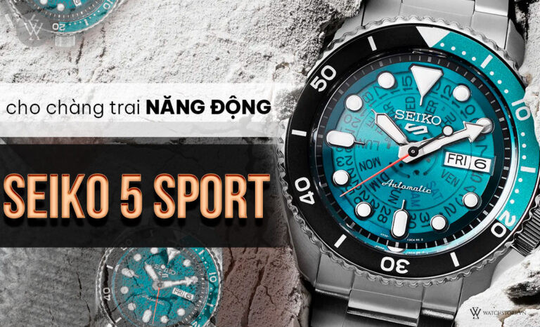 Đồng hồ cơ Seiko 5 Sports Automatic cá tính, phù hợp phong cách năng động.