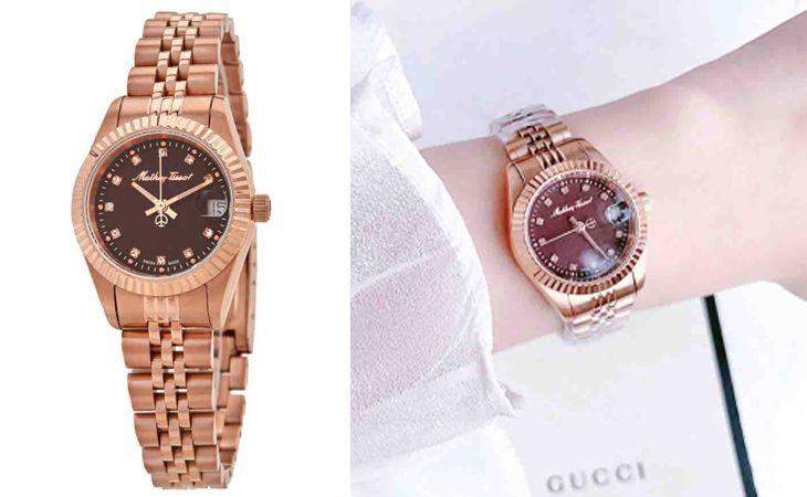 Cận cảnh mặt số đồng hồ Mathey Tissot Swiss Made cao cấp
