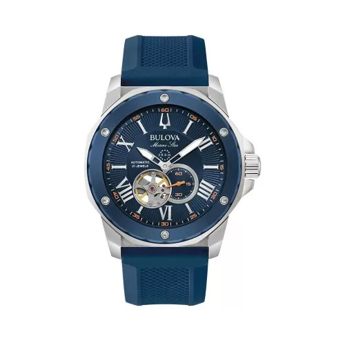 Đồng hồ Bulova Marine Star Automatic 98A303, một mẫu đồng hồ cơ tự động dành cho nam giới.
