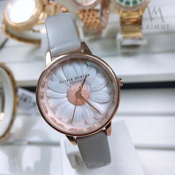 Đồng Hồ Olivia Burton Chính Hãng 3D Daisy Silver Rose Gold & Black 30mm: Nét Nữ Tính Quyến Rũ