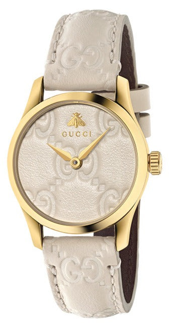 Đồng hồ Gucci Dây Da Trắng: Tuyên Ngôn Phong Cách Thanh Lịch Vượt Thời Gian