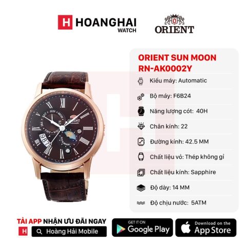 Đồng hồ Orient Sun and Moon Gen 3 SAK00003T0: Tuyệt Tác Cơ Khí Đỉnh Cao Cho Phong Cách Thanh Lịch