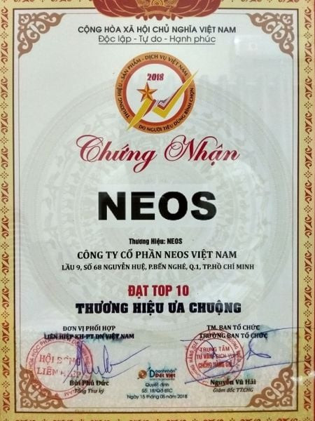 Hình ảnh đại diện Neos Việt Nam khẳng định chất lượng thương hiệu
