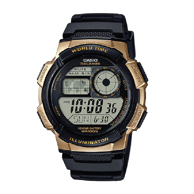 Đồng hồ điện tử Casio AE-1000W-1A3 dây nhựa xanh rêu