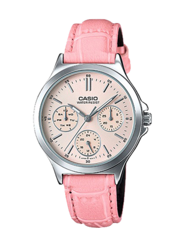 Đồng hồ nữ Casio LTP-V300L-4AUDF dây da hồng nhẹ nhàng, thanh lịch